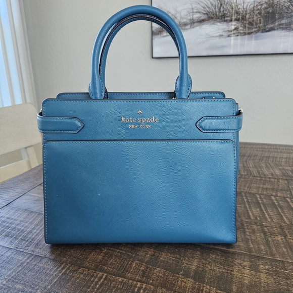 Kate Spade Blue Leather Handbag - Picture 9 of 11